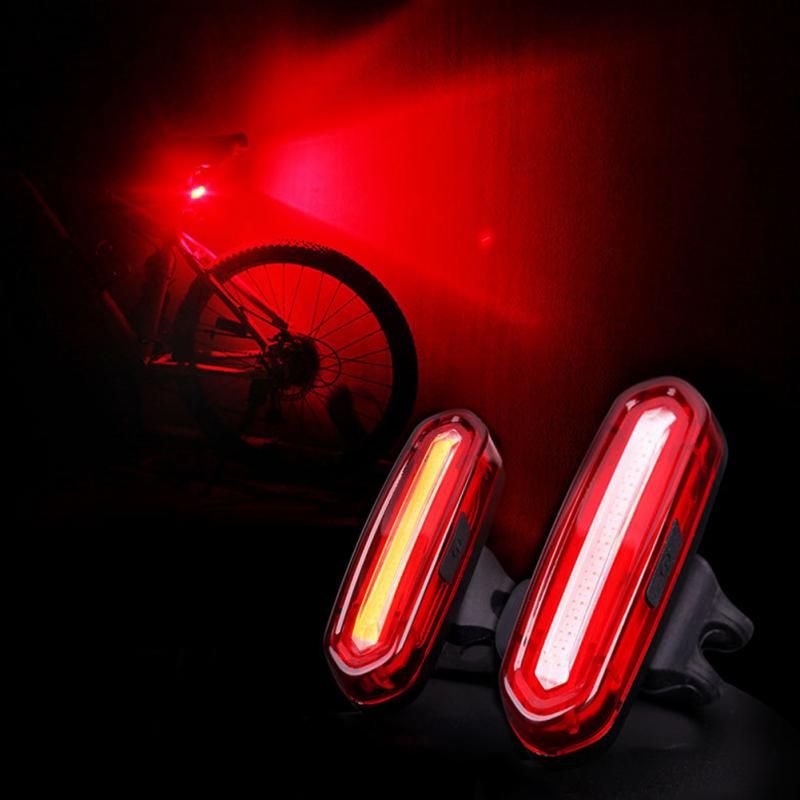 USB Rechargeable Bicycle Rear Light High-Intensity COB Lamp for Urban Commuters Cycling Accessories
