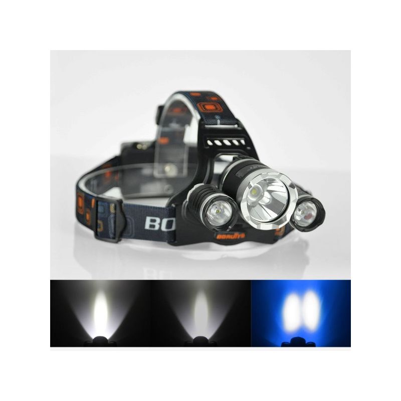 Boruit RJ-3000 LED Headlamp 1000 Lumens Brightness T6 White Light Waterproof for Outdoor Adventure Gear