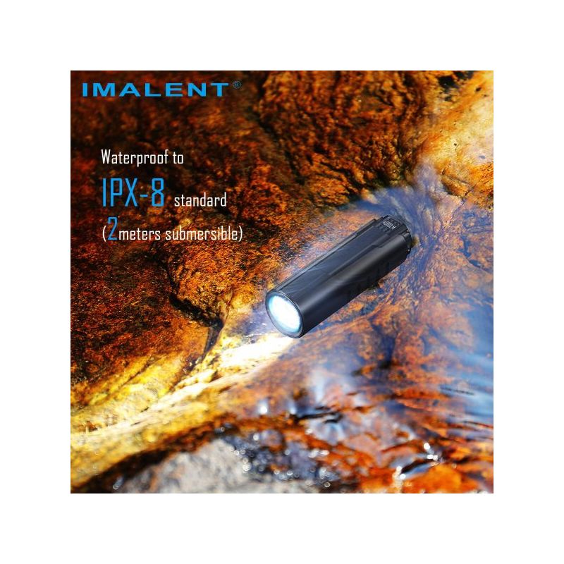 IMALENT LD70 LED Flashlight 4000 Lumens Compact Design for Adventurers Reliable Light Source with OLED Display
