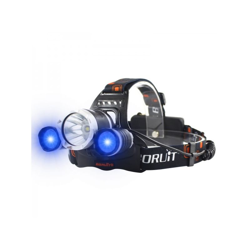 Boruit RJ-3000 LED Headlamp 1000 Lumens Brightness T6 White Light Waterproof for Outdoor Adventure Gear