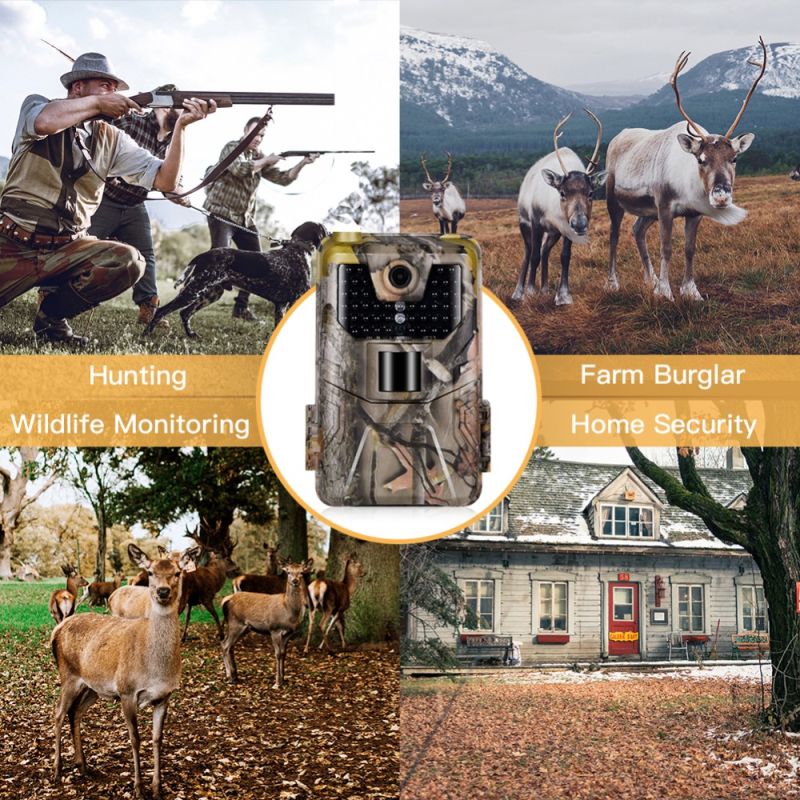 HC-900A 36MP Trail Camera 2.7K HD with Invisible Infrared Night Vision Perfect for Wildlife and Outdoor Use