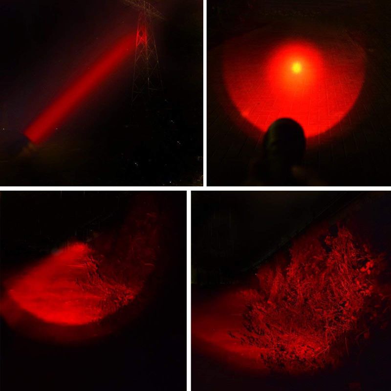 UltraFire WF-502B.2 XP-E2 LED Red Light Zoomable Compact Outdoor Flashlight for Night Hiking and Wildlife