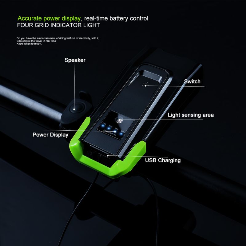 Bicycle Lights 2X T6 USB Rechargeable 2400 Lumens Six Modes for Cycling Safety and City Commuting