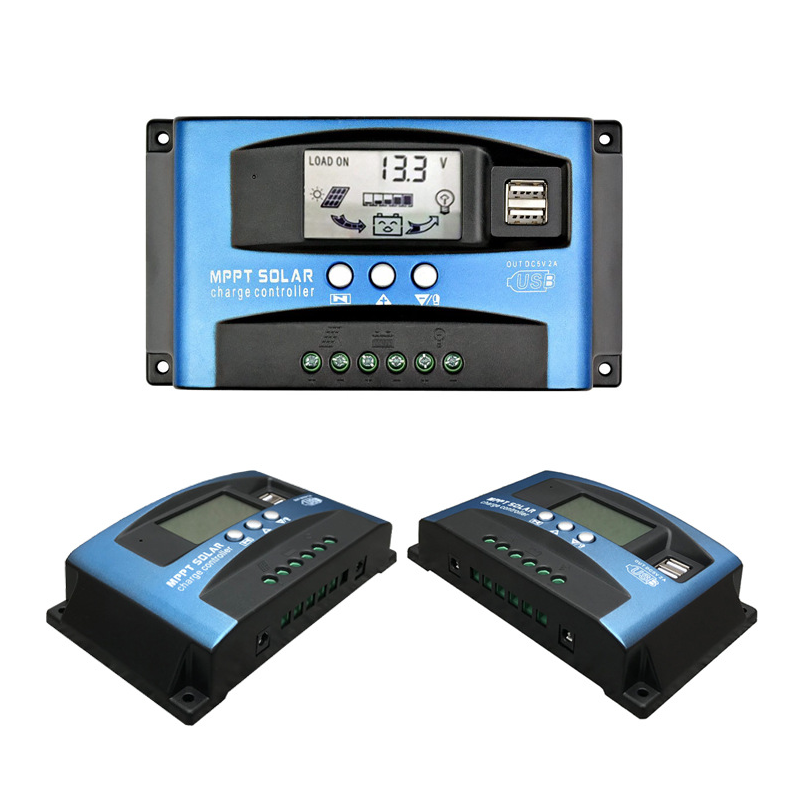 MPPT Solar Charge Controller 30A 40A 50A 60A 100A LCD Display Dual USB Battery Lifespan Extension