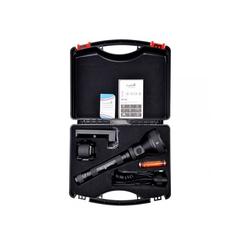 TrustFire T70 Kit High Power 2300 Lumens Rechargeable LED Flashlight Long Beam Camping or Emergency