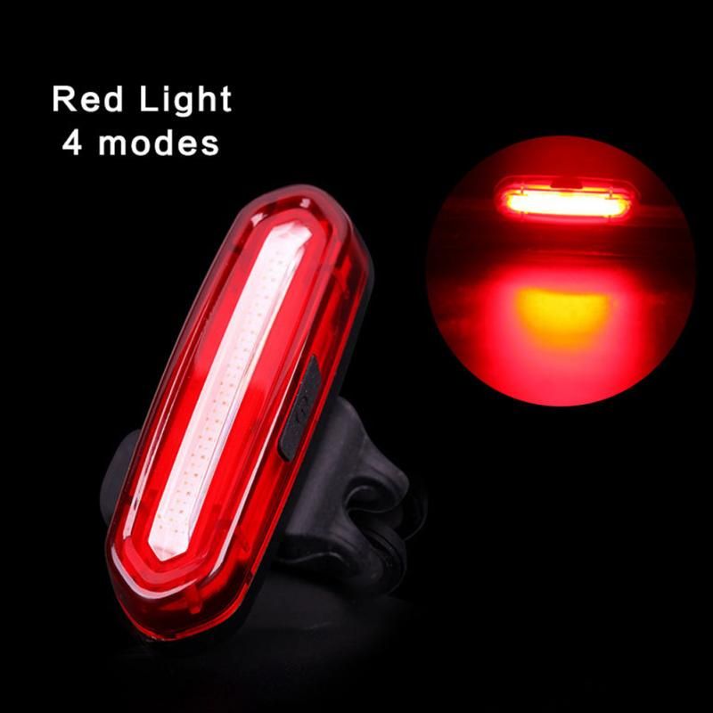 USB Rechargeable Bicycle Rear Light High-Intensity COB Lamp for Urban Commuters Cycling Accessories