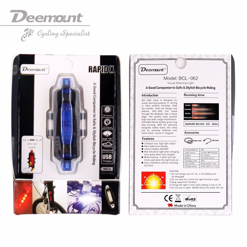 Portable USB Rechargeable Bicycle Taillight Rear Safety Light with Dynamic Flash Modes for Cycling Visibility