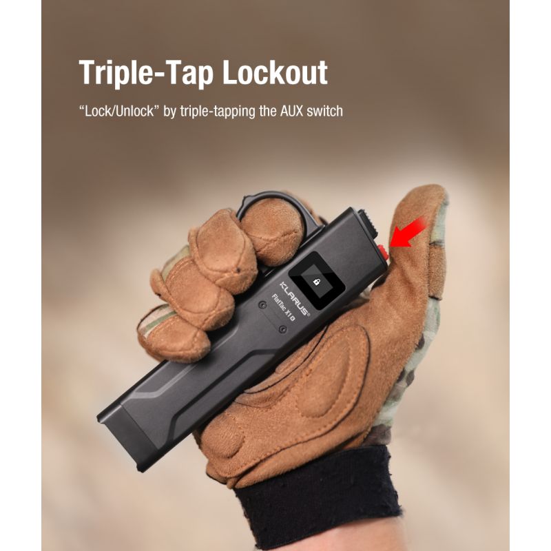 Klarus X1 Ultra-thin EDC Tactical Flashlight Luminus SST-70 LED 4200LM Outdoor Emergency Torch Light