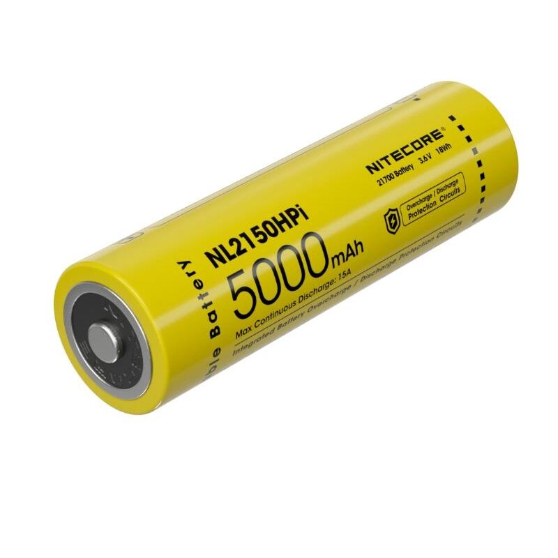 NITECORE NL2150HPi 5000mAh 21700 Li-ion Rechargeable Battery High Performance for Flashlight and Vape
