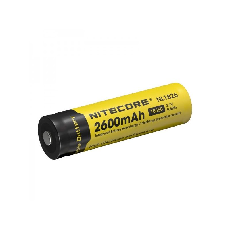 Nitecore 18650 NL1826 Rechargeable Li-ion Battery 2600mAh 3.7V Reliable for Flashlights Cameras High-drain Devices