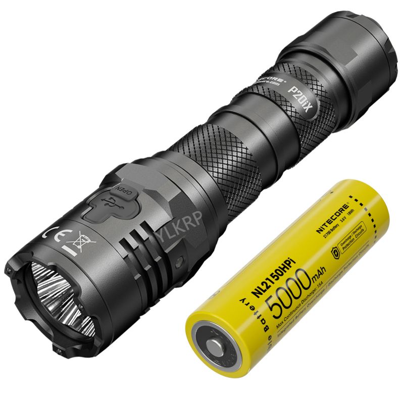 Nitecore P20iX Tactical Flashlight 4000 Lumens USB-C Rechargeable Outdoor High Lumen Strobe Mode Flashlight