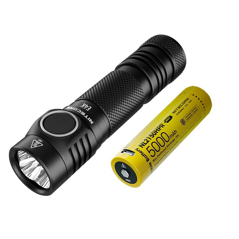 Nitecore E4K 4400 Lumens Compact EDC Flashlight Portable and Durable with Advanced Optical System