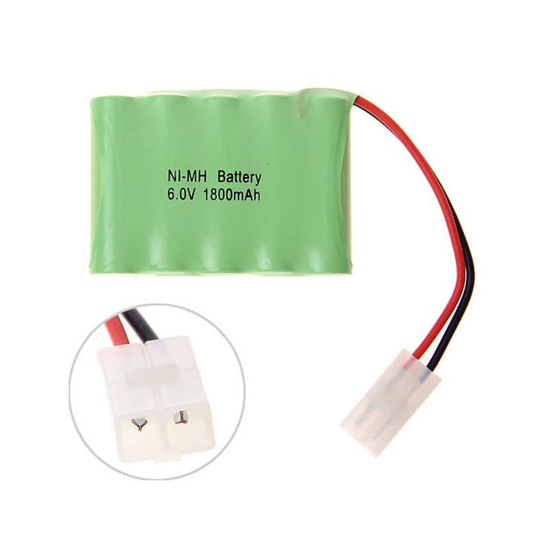 Ni-MH AA 6V 1800mAh Big White Plug Battery Pack