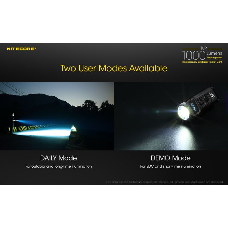 Nitecore TUP XP-L HD V6 LED Flashlight 1000 Lumens USB Rechargeable Mini Outdoor Gear for Hiking and Camping