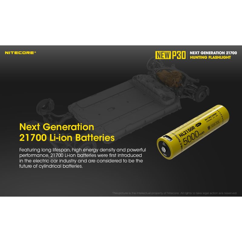 Nitecore P30 XP-L HI V3 1000 Lumens LED Flashlight High Performance 618 Meters Beam for Outdoor and Emergency Use