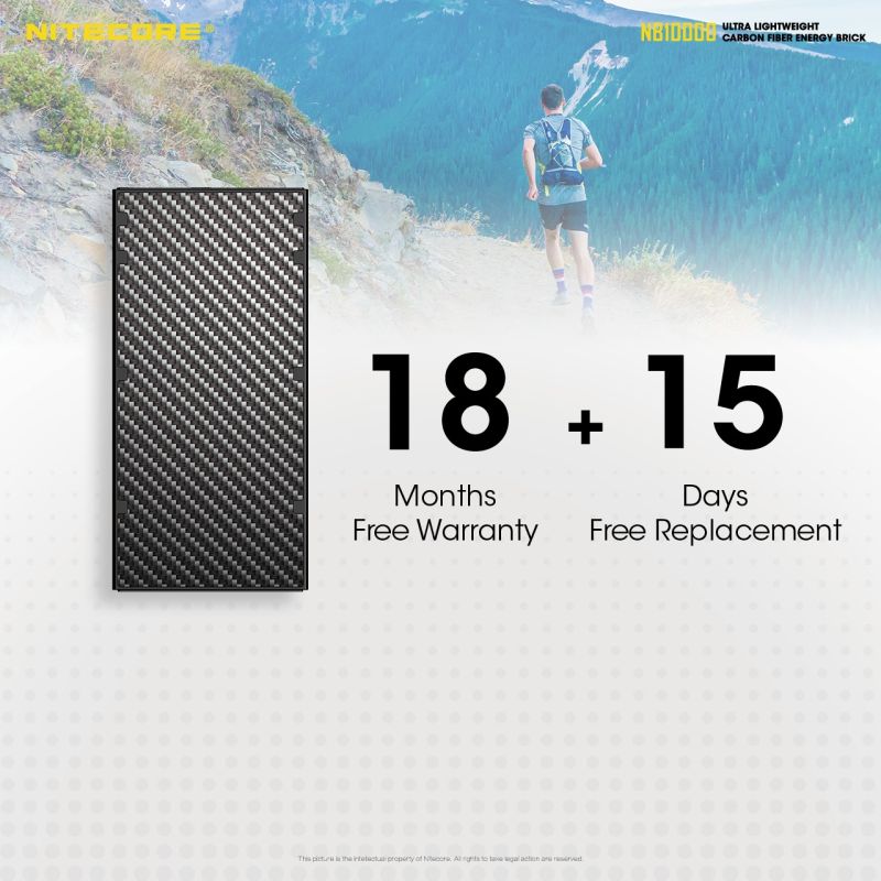 NITECORE NB10000 QC Dual Port USB-C 10000mAh Power Bank Lightweight Fast Charging for Travel and Outdoor