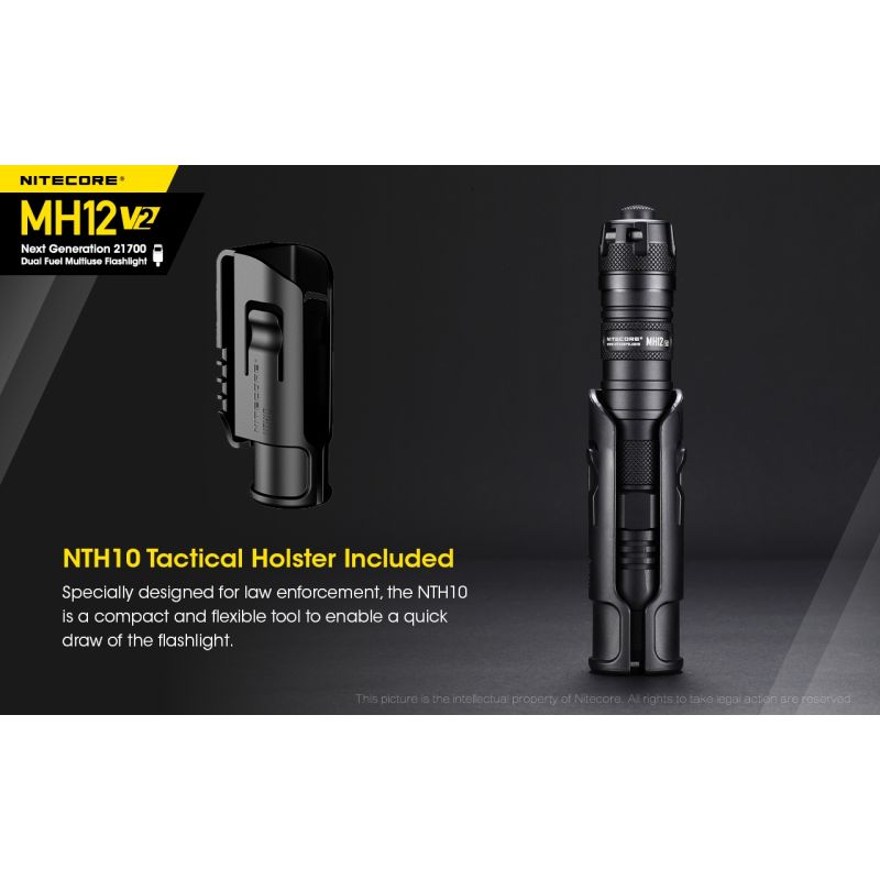 Nitecore MH12 V2 XP-L2 V6 LED Flashlight 1200 Lumens Portable Bright Outdoor Lighting Reliable Illumination