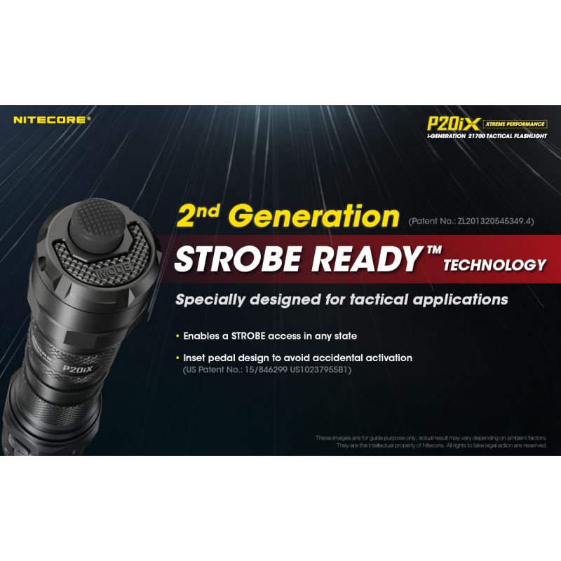 Nitecore P20iX Tactical Flashlight 4000 Lumens USB-C Rechargeable Outdoor High Lumen Strobe Mode Flashlight