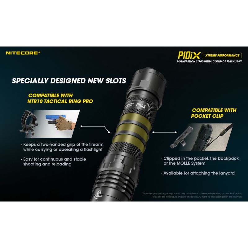 Nitecore P10iX 4000 Lumens Powerful Tactical Flashlight 4 x XP-L2 V6 LED 158m Beam Long Runtime Durability