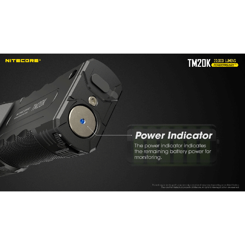 Nitecore TM20K LED Flashlight 20000 Lumens USB-C Rechargeable Durable Adventure Gear for Search and Rescue