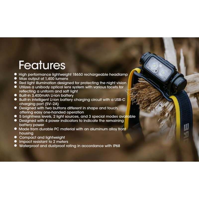 NITECORE NU43 Rechargeable Headlamp 1400 Lumens Red White Light Long Battery Life Outdoor Camping Gear