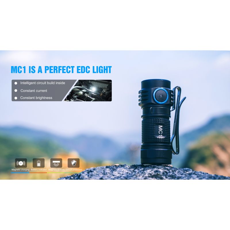 TrustFire MC1 Baton XP-L HI 1000 Lumens Rechargeable Mini EDC Flashlight with Magnetic Charging Ultra-Lightweight