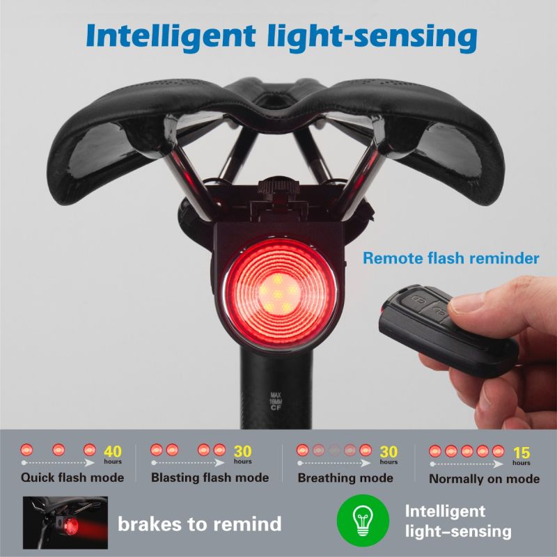 ANTUSI A8 Road Bike Anti-theft Alarm Lock Taillight Cycling Safety with Automatic Brake and Wireless Bell