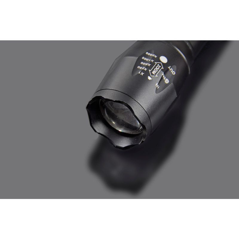 Ultrafire A100 Zoomable T6 LED Flashlight 1800-Lumen Durable Outdoor Flashlight Adjustable Beam Compact Design