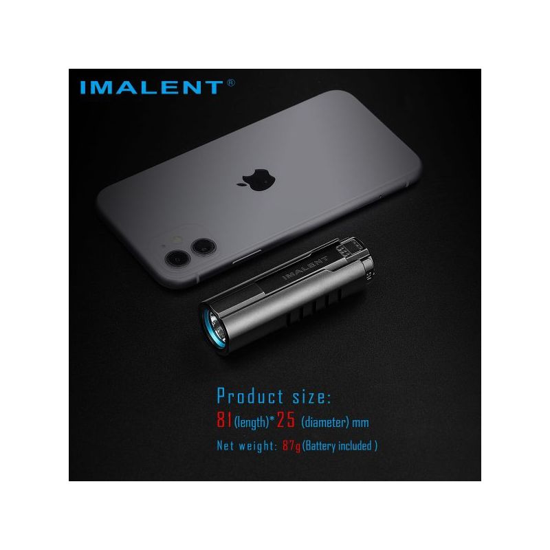 IMALENT LD70 LED Flashlight 4000 Lumens Compact Design for Adventurers Reliable Light Source with OLED Display