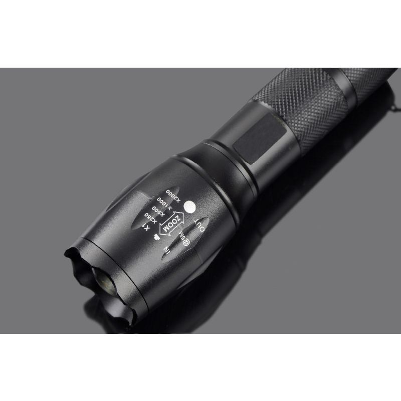 Ultrafire A100 Zoomable T6 LED Flashlight 1800-Lumen Durable Outdoor Flashlight Adjustable Beam Compact Design