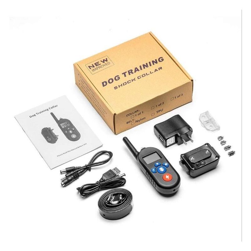 800m Electric Dog Training Collar with 3 Training Modes for Small to Large Dogs Rechargeable for Outdoor Use