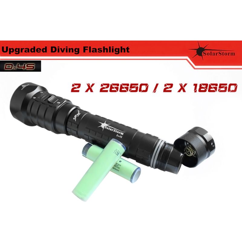 Solarstorm DX4S 4XU2 3200-Lumen LED Diving Flashlight for Enthusiasts Durable Waterproof Adventure Light