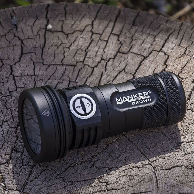 Manker CROWN Digital Zoom Flashlight 5000 Lumens 900 Meters Beam Versatile Outdoor Gear for Camping Hiking