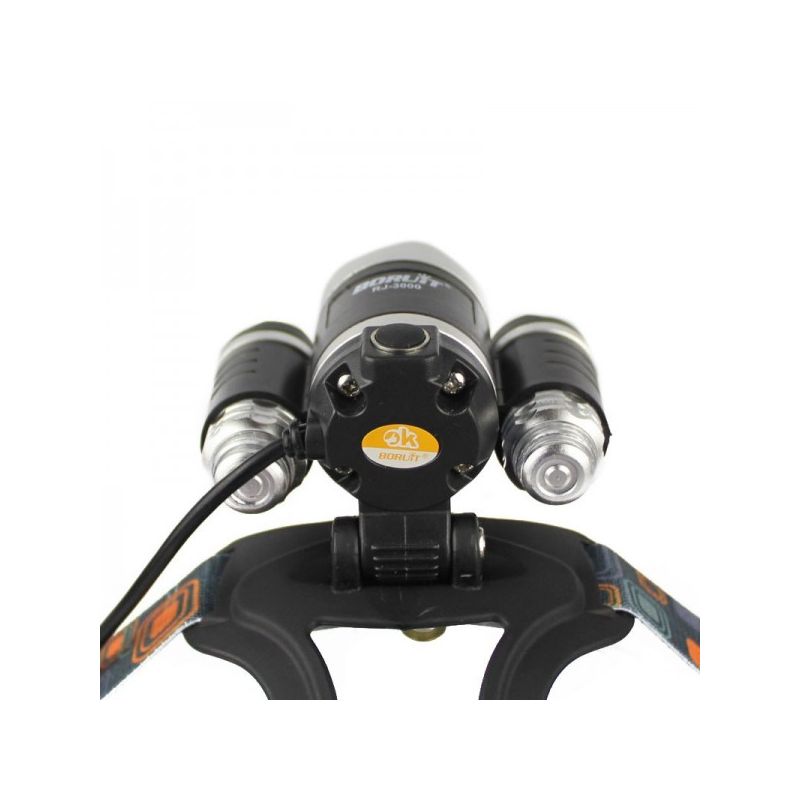 Boruit RJ-3000 LED Headlamp 1000 Lumens Brightness T6 White Light Waterproof for Outdoor Adventure Gear