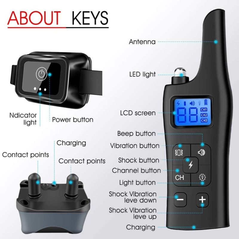 NEW 800m Electric Dog Training Collar with 3 Training Modes for Safe Pet Training Perfect for All Dog Sizes