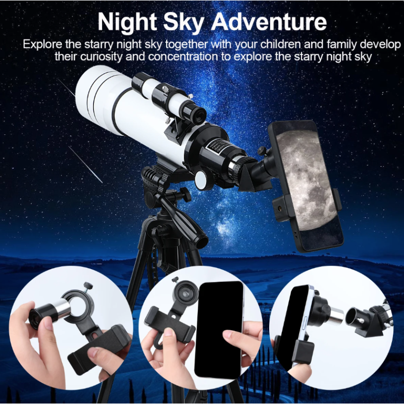 Bossdun 333X Professional Astronomical Telescope for Kids Large Objective Lens for Moon Observation and Stargazing