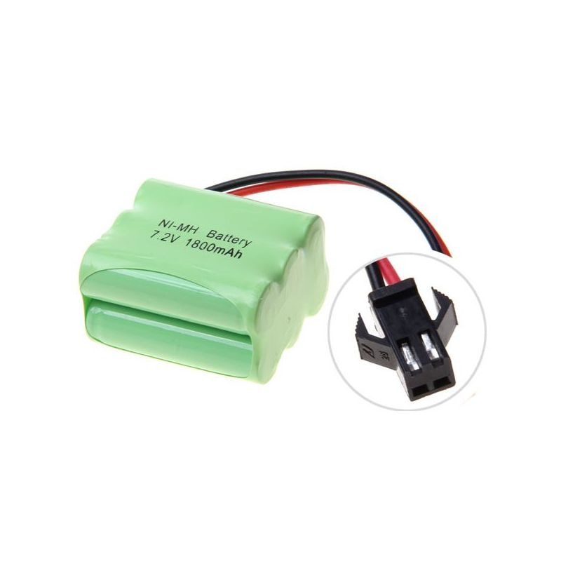 Eco-friendly 7.2V 1800mAh Ni-MH Rechargeable Battery Pack for High-Drain Devices SM Plug for Long Usage