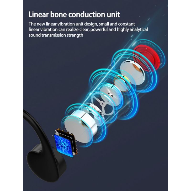 Bone Conduction Swimming Earphones 16GB IP68 Waterproof Wireless Music Player Sport Headphone Swim Accessory