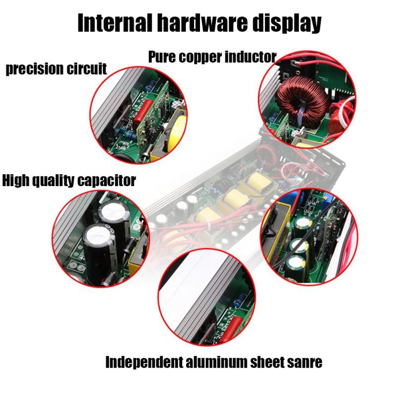 Pure Sine Wave Inverter 3000W to 8000W for RV DC 12V 24V to AC 110V 220V High-Quality Compact Energy System