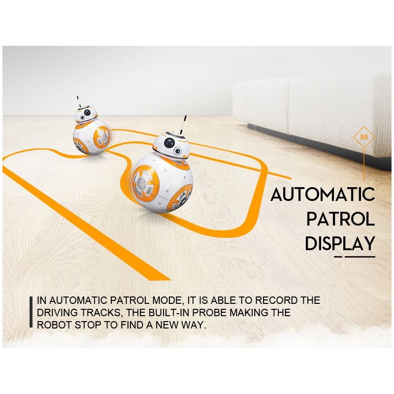Star Wars BB-8 Remote Control Robot 20.5cm Intelligent RC Toy 360° Rotation Fun for Kids and Collectible