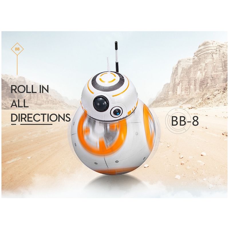 Star Wars BB-8 Remote Control Robot 20.5cm Intelligent RC Toy 360° Rotation Fun for Kids and Collectible