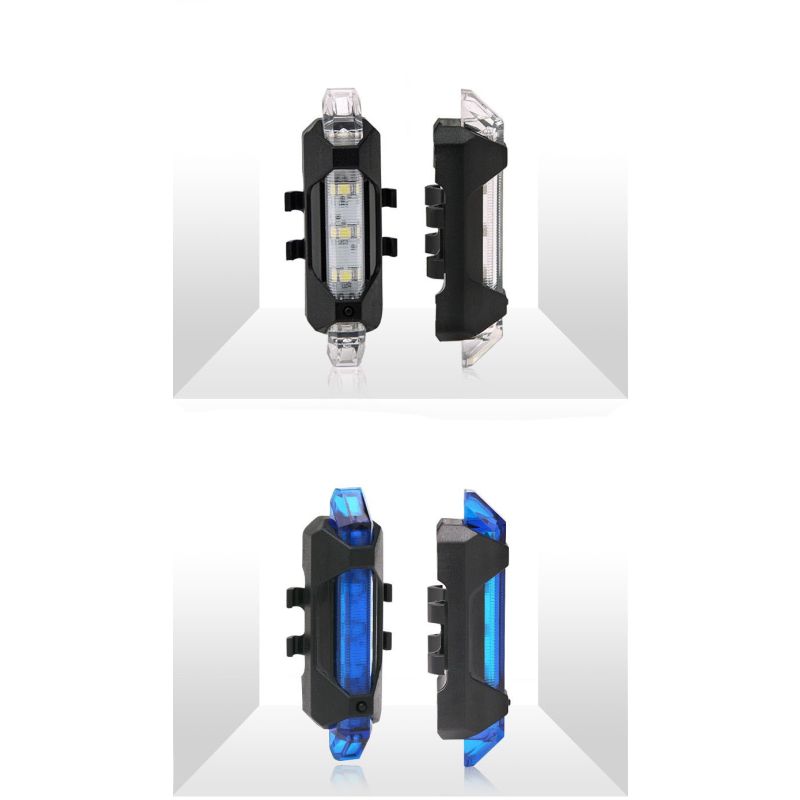 Portable USB Rechargeable Bicycle Taillight Rear Safety Light with Dynamic Flash Modes for Cycling Visibility