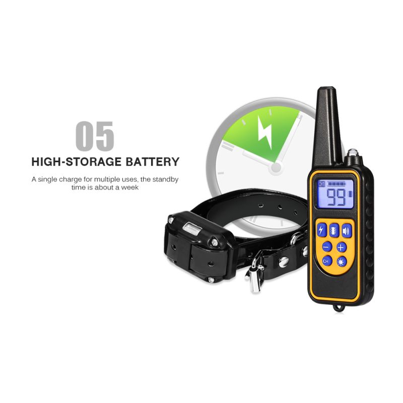 800m Electric Dog Training Collar Waterproof with Adjustable Vibration Levels for All Size Dogs