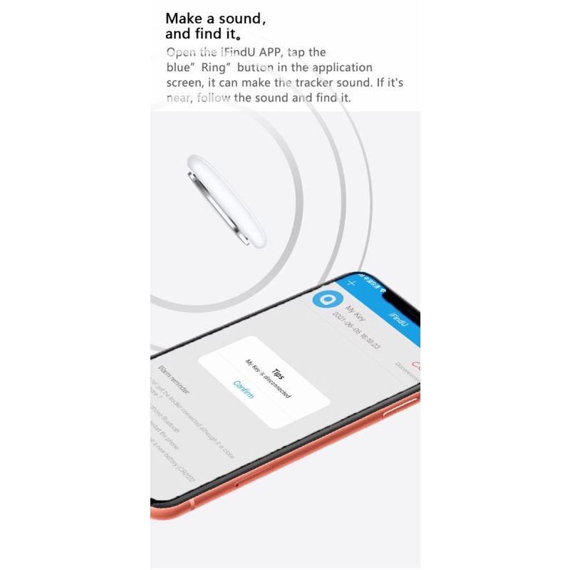 Mini GPS Tracker Bluetooth 4.0 Smart Locator Lightweight Anti-Lost Device for Keys Pets Kids Real-Time Location