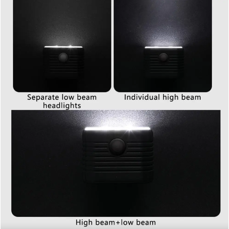 Bicycle Headlight Horn 2-In-1 mtb Bike Near And Far Lights 2/4 Lamp Beaded Wire Control Bell Horn Bike Accessories