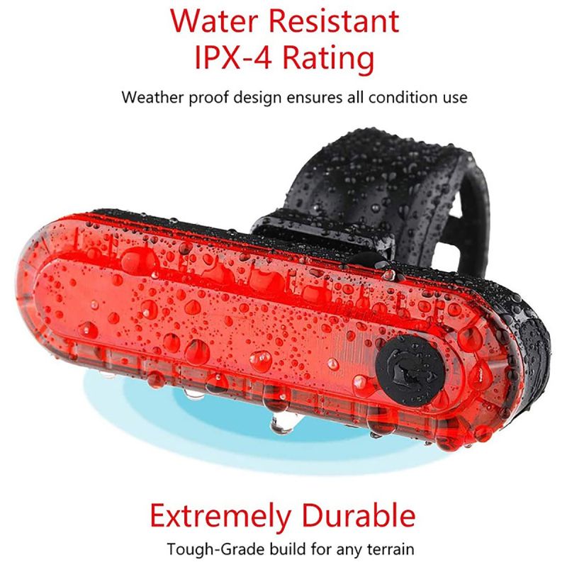 USB Rechargeable Ultra Bright Bike Tail Light with LED Technology Compact Design for Cycling Safety