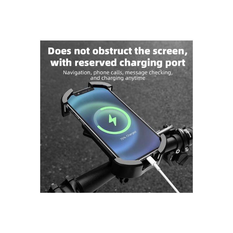 ROCKBROS Bicycle Phone Mount Secure 360° Rotate Shockproof Holder 4.7-6.8 Inch for Bike and E-bike Adventure