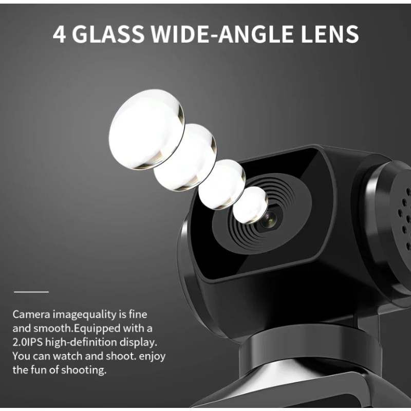 4K Ultra HD Pocket Action Camera 270° Rotatable Vlog Wifi Mini Sports Cam Helmet Travel Bicycle Driver Recorder