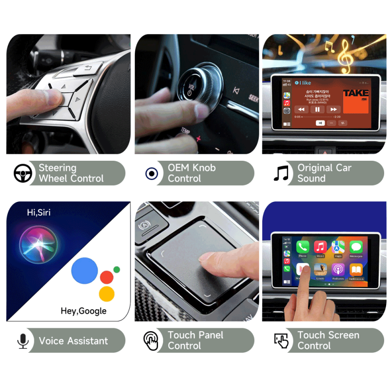 CarlinKit 2air 5.0 Wireless Adapter CarPlay Android Auto Seamless Integration Cross-Platform Compatibility