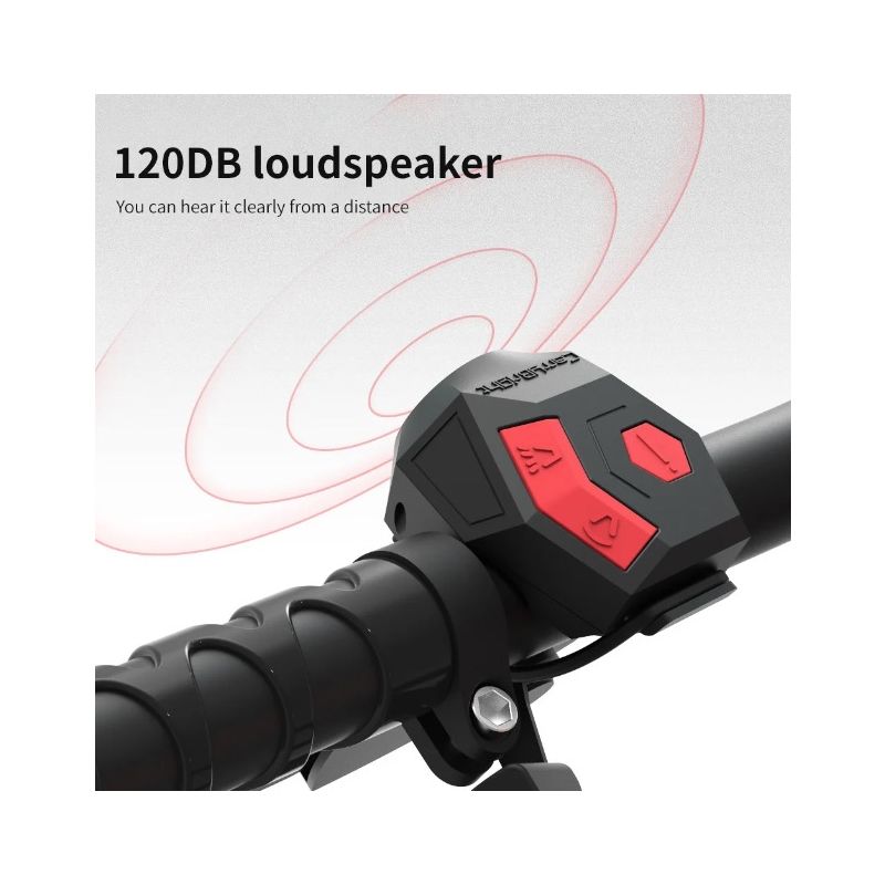 CarryBright CBH3 USB Rechargeable Bicycle Horn 120dB Loud with Diverse Sound Options for Cycling Safety